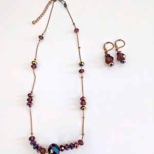 Necklace + earrings